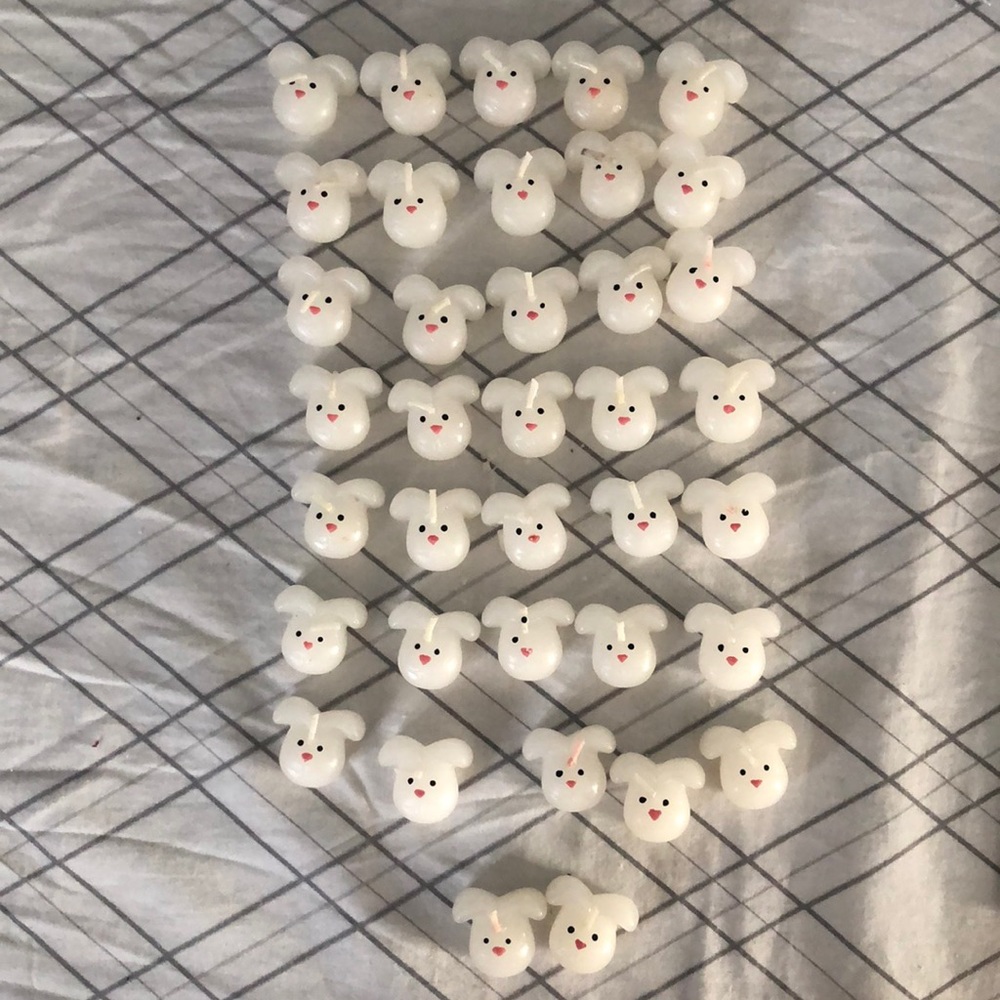 Mini bunny candles